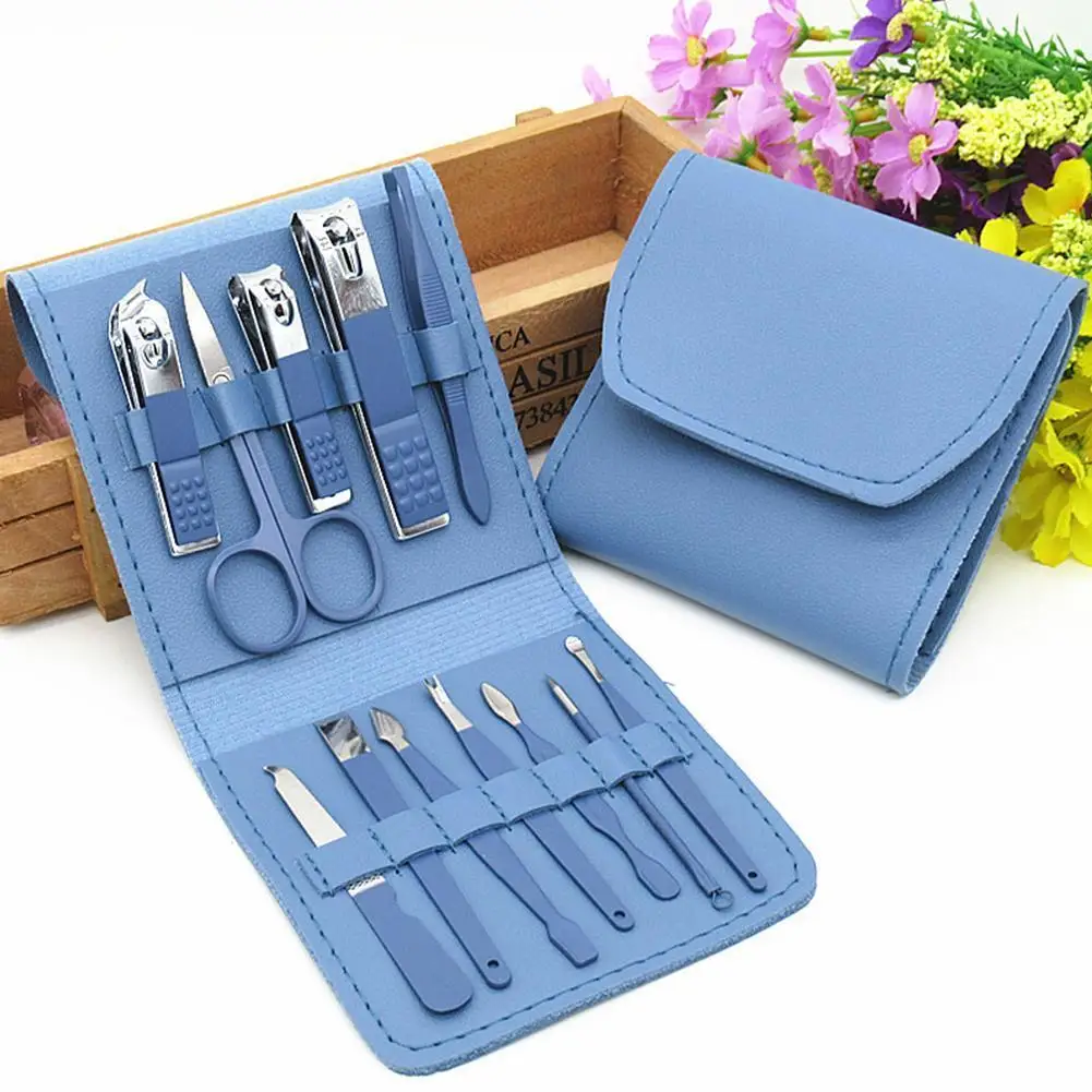 

12PCS/set Nails Art Scissors Tweezer Knife toe Professional Manicure set cut Grooming kitManicure Tools