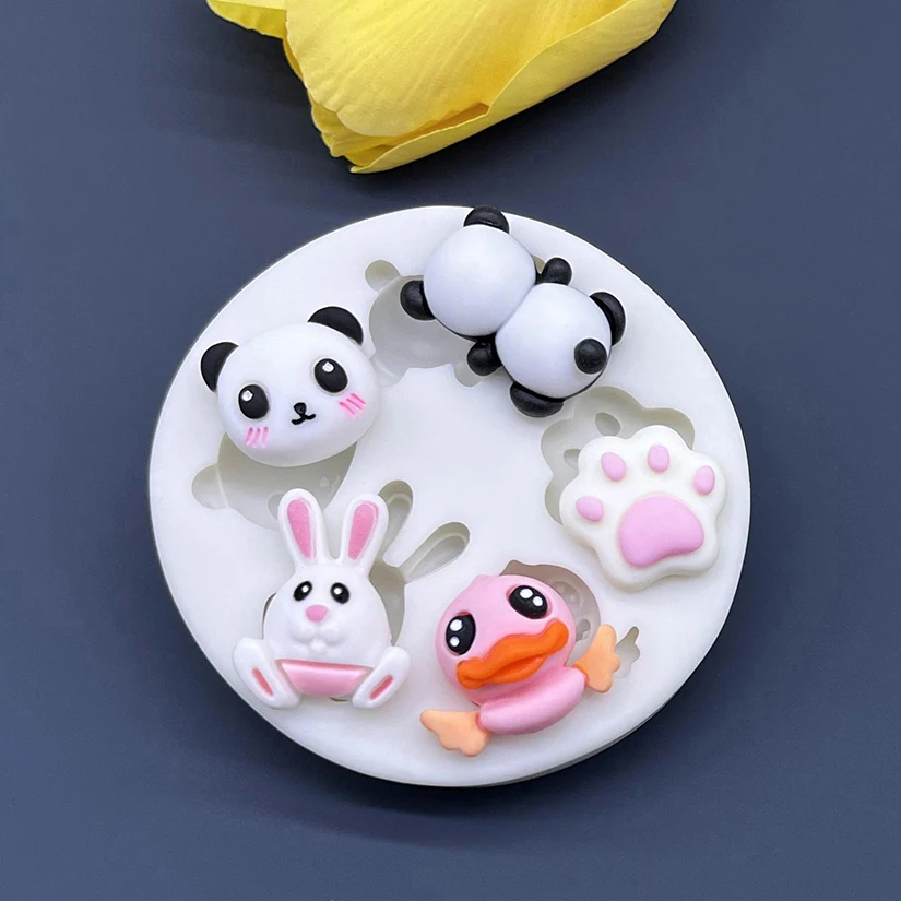 Медведь утка Кролик силиконовая форма для выпечки торта искусственные