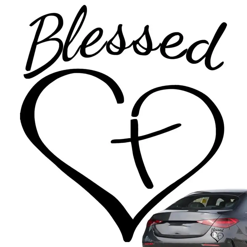 

Наклейки на автомобиль с изображением Иисуса и сердца