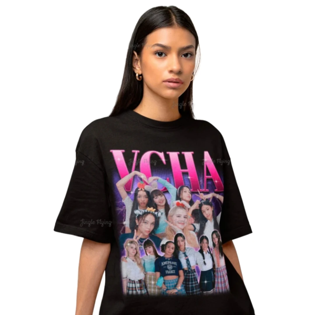 Ретро 90-х футболка Vcha Kpop рубашка с голенищем хипстерская в стиле Харадзюку
