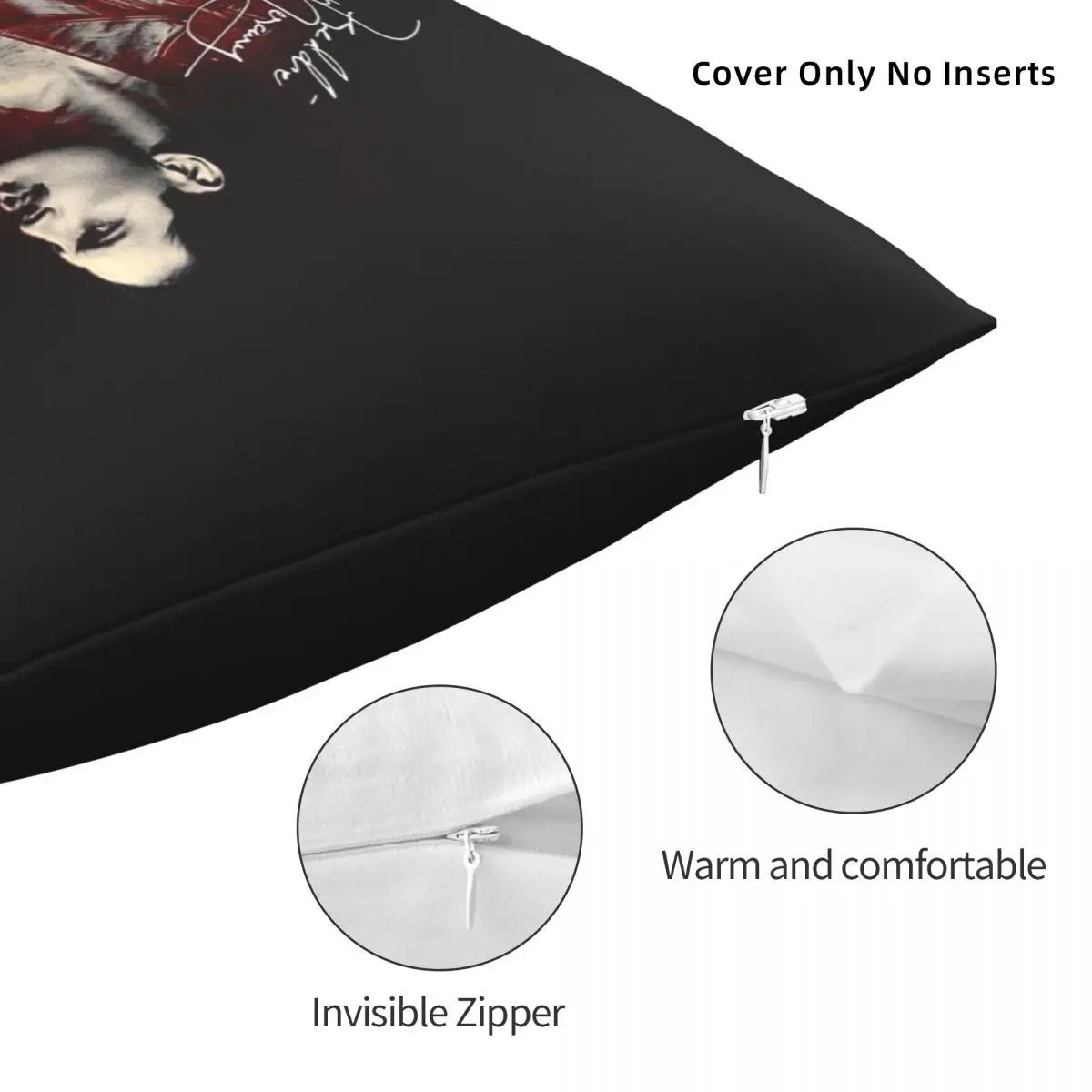 Квадратная подушка Freddie Mercury искусственная из полиэстера льняной бархата