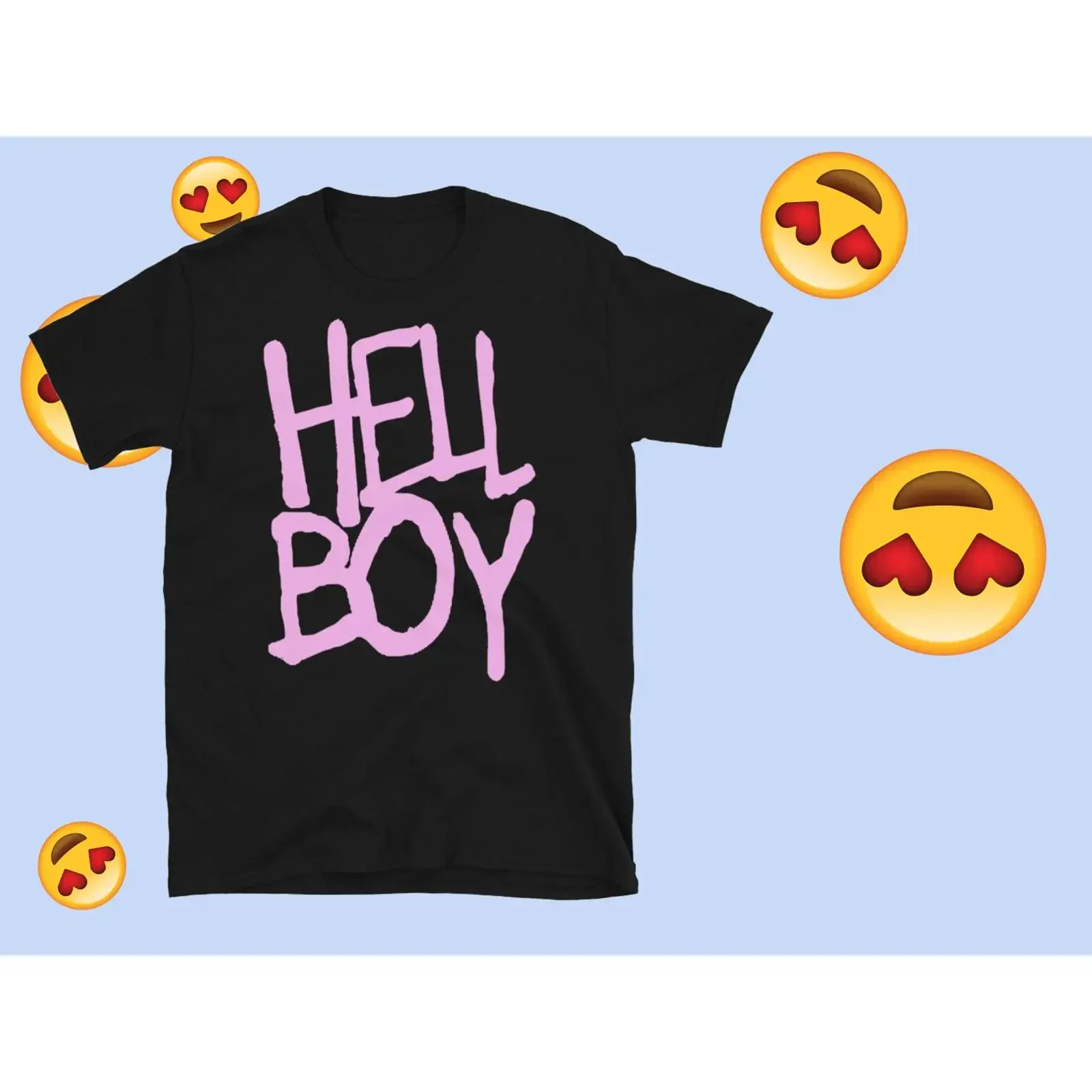 Фото Футболка в стиле Lil Emo Peep Hell Boy, винтажная, с эффектом потертости, унисекс, с графическим принтом, дизайнерская, мягкая, дышащая, эластичная. №1