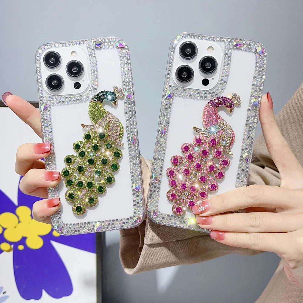 Чехол со стразами для iPhone 15 Pro Max 14 13 12 11 Xs XR 8 7 Plus SE 2020 2022 с бриллиантами телефона