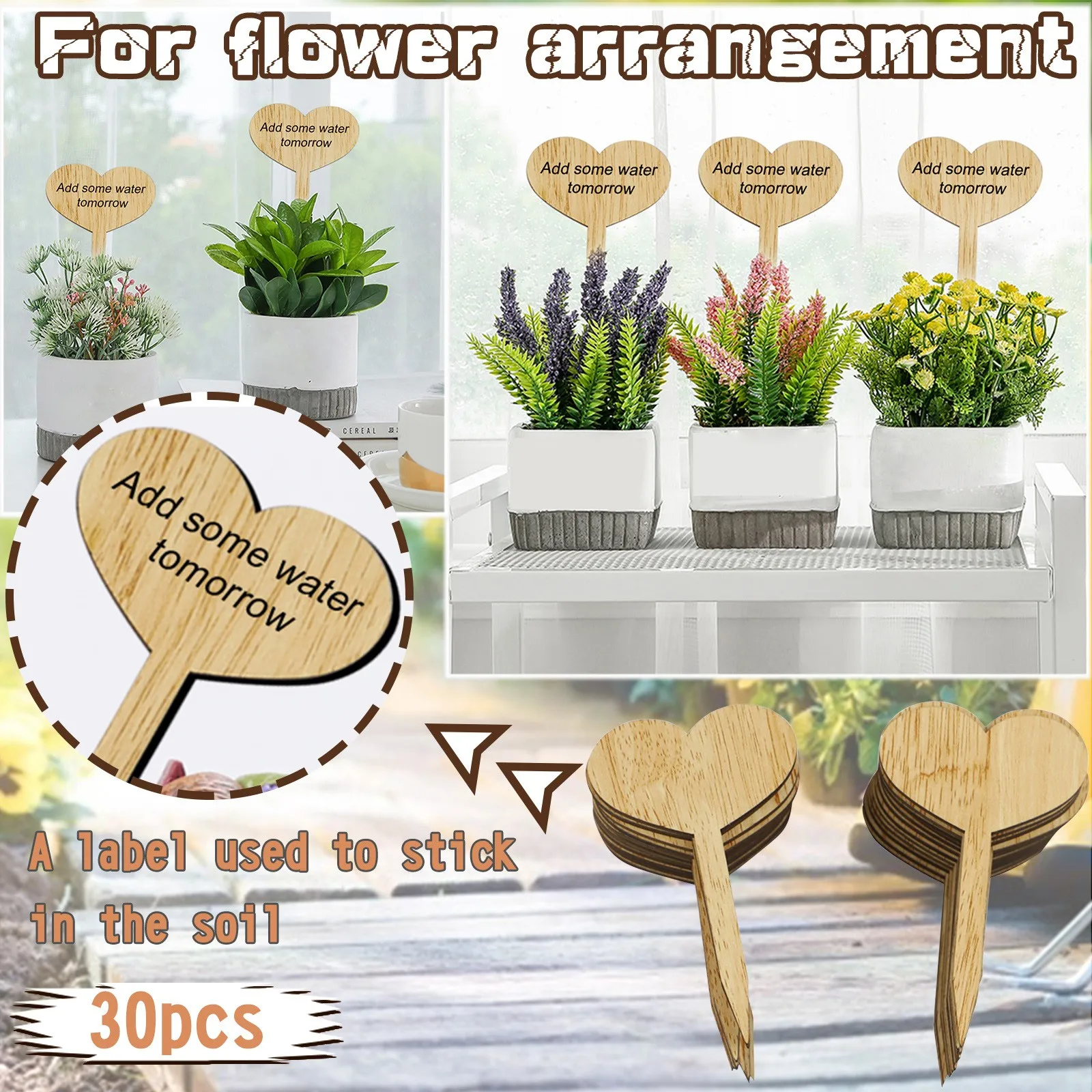 

Plant Plastic 200 For Outdoor Plant Wooden Labels Garden Tags Wooden Plants - Sign Patio Lawn & Garden Outdoor Ground Lights Led