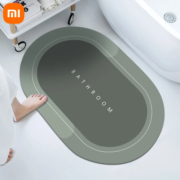 Коврик для ванной Xiaomi впитывающий нескользящий Быстросохнущий ковер с диатомом