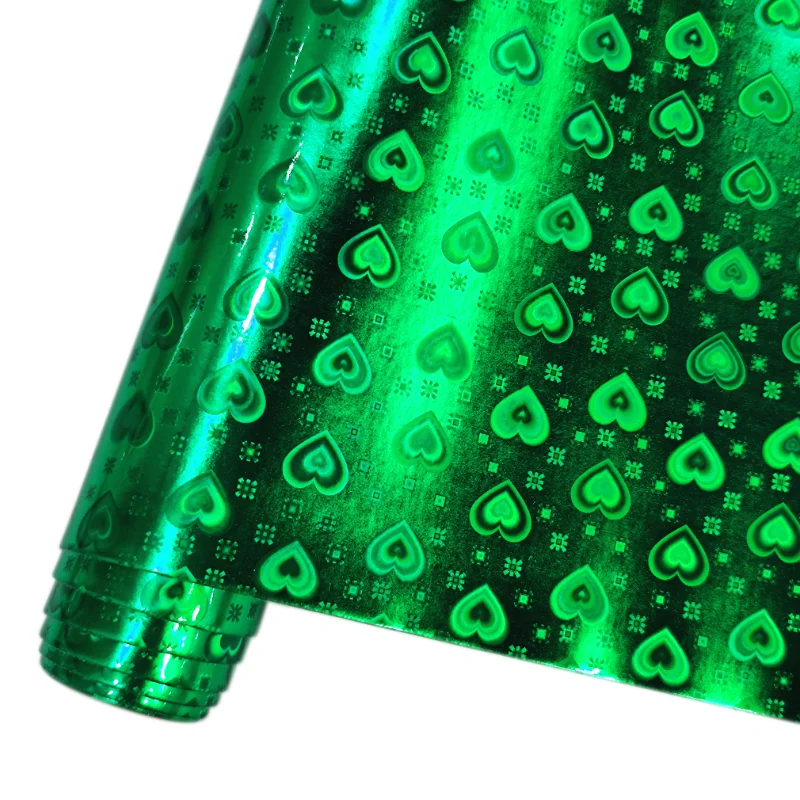 

Holographic Mirror Love Heart PU Faux Leather Sheets 46*135cm Suitable for Making Crafts Leather Earrings Bows Handbag Sewing