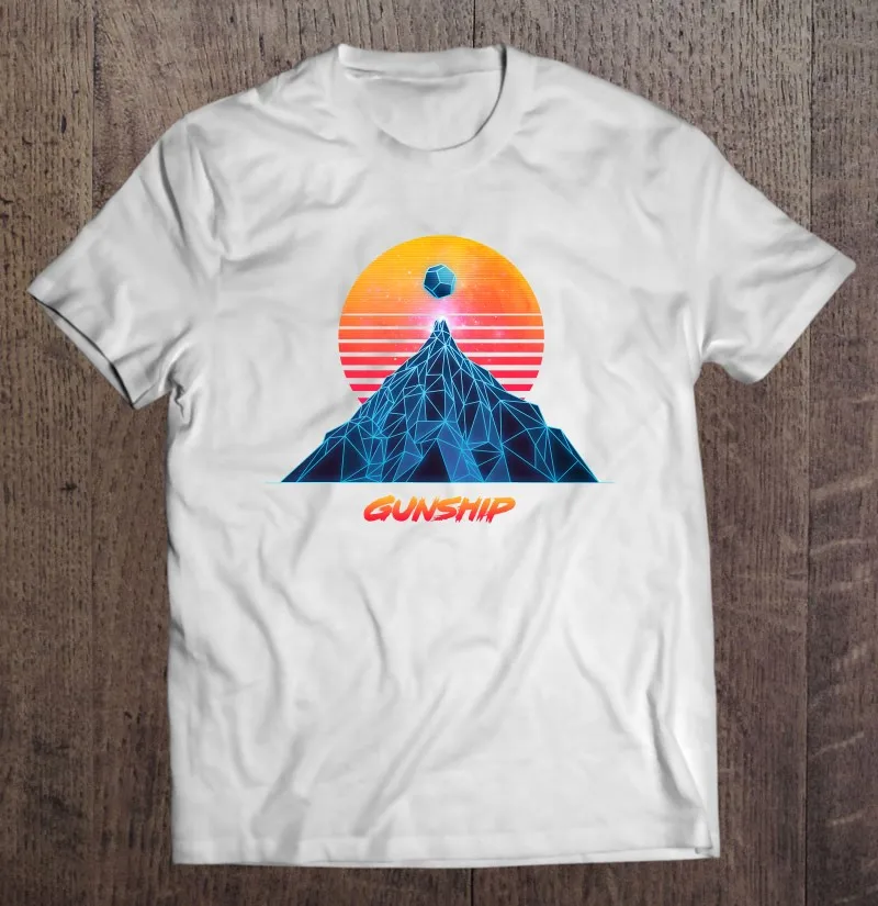 

Футболка с принтом Sun & Mountain Мужская, официальная рубашка оверсайз с графическим принтом, футболка с рисунком