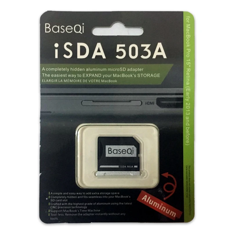 Мини-привод BaseQi Ninja Stealth для MacBook Pro Retina 15 дюймов Year2012-Early2013 бесшовный адаптер карты