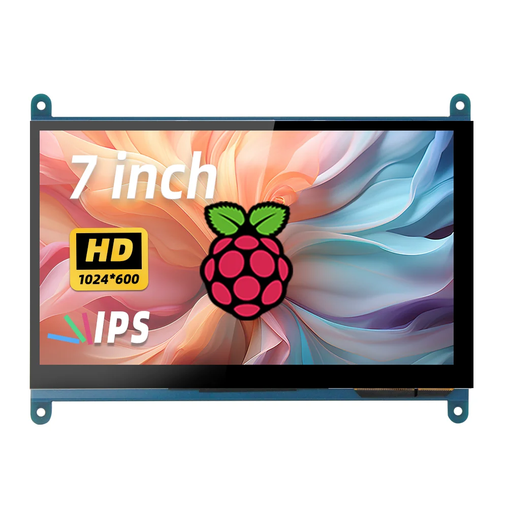 Фото 7-дюймовый IPS LCD HDMI-дисплей для Raspberry Pi, сенсорный монитор 1024*600, время отклика 2-3 секунды №1