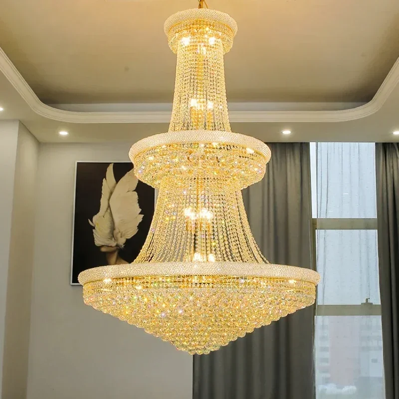 Современная вилла роскошный обеденный стол хрустальная люстра для гостиной