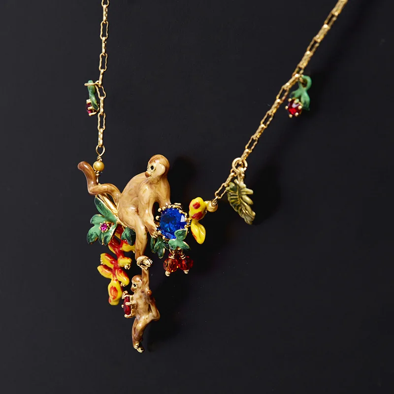 Модное атмосферное модное эмаль королевский синий драгоценный камень стекло