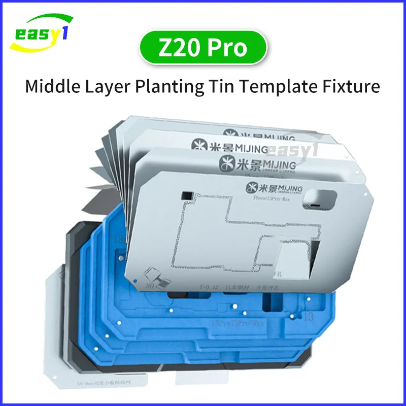 

MJ Z20 PRO 14 IN 1 Middle Frame Fixture Reballing Template For iPhone X XS 11 12 13 Pro Max Mid Layered Motherboard Platform