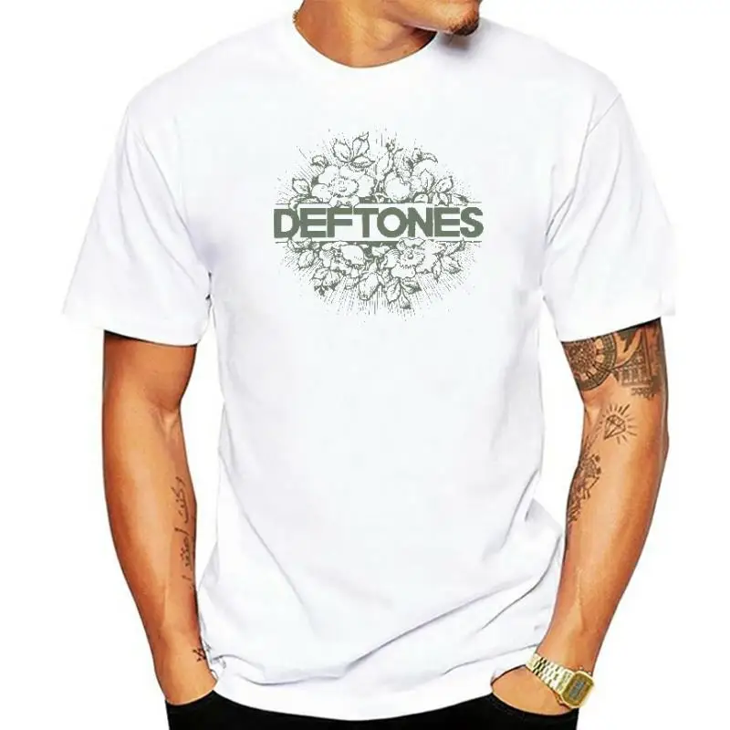 

New Deftones Floral Burst Image Black T Shirt 2021 Official