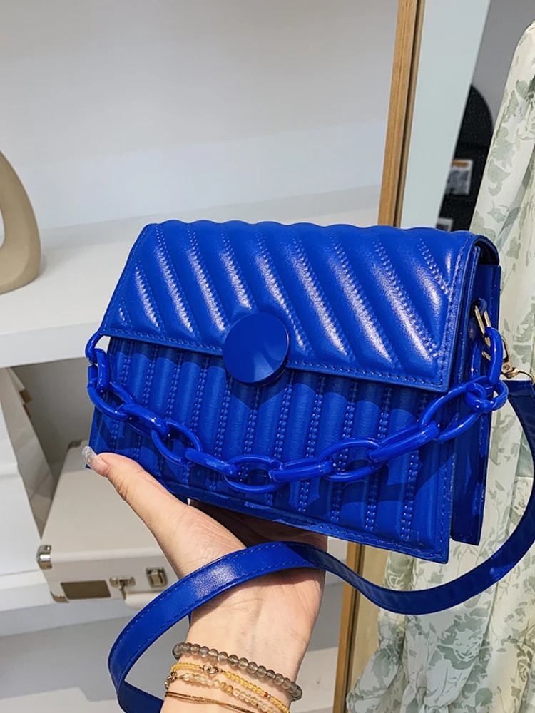 

Женская модная стеганая сумка через плечо из искусственной кожи, Квадратный маленький клатч, сумочка, кошелек, Женская роскошная дизайнерс...