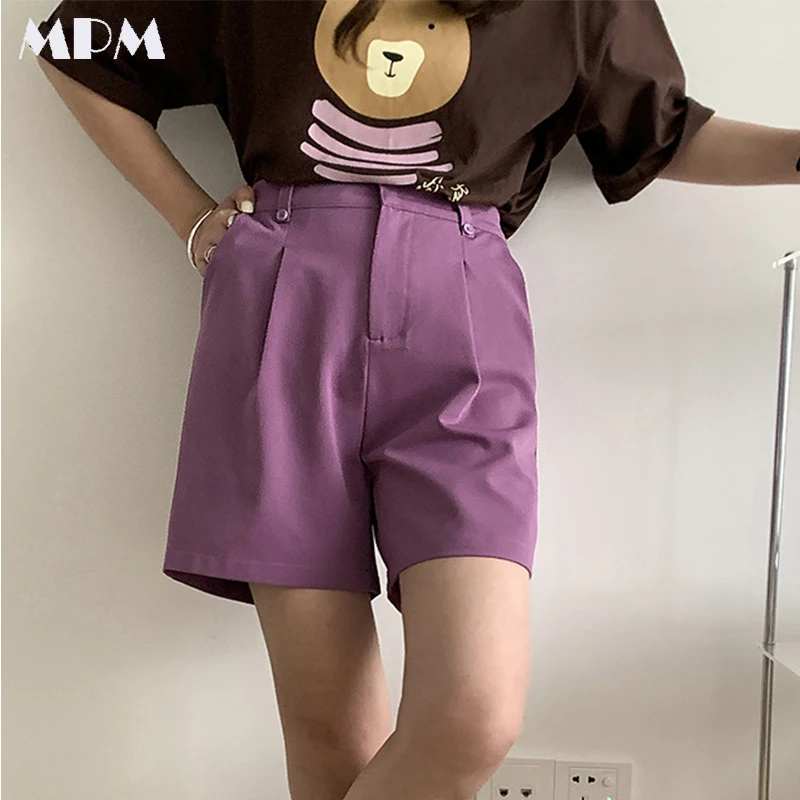 

Casual Solid Straight Blaze Shorts Fashion High Waist Look Thin Women's Wide Leg Five Pants Versatile Ladies Summer Shorts New