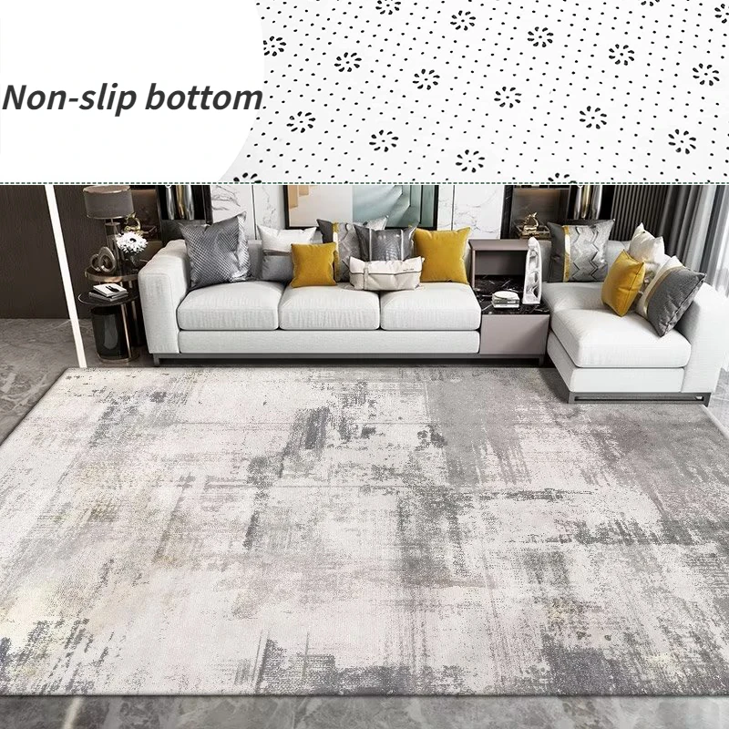 

Gray Carpet Bedroom Decoration Bedside Floor Mat Modern Living Room Carpets Hotel Sofa Area Rug Home Abstract Decor Foot Mats