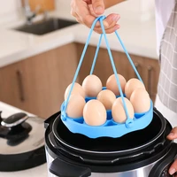 silicone egg steamer 9 hole egg steamer rack with handle and silicone steamer kitchen cooking rack suitable for oven rice cooker