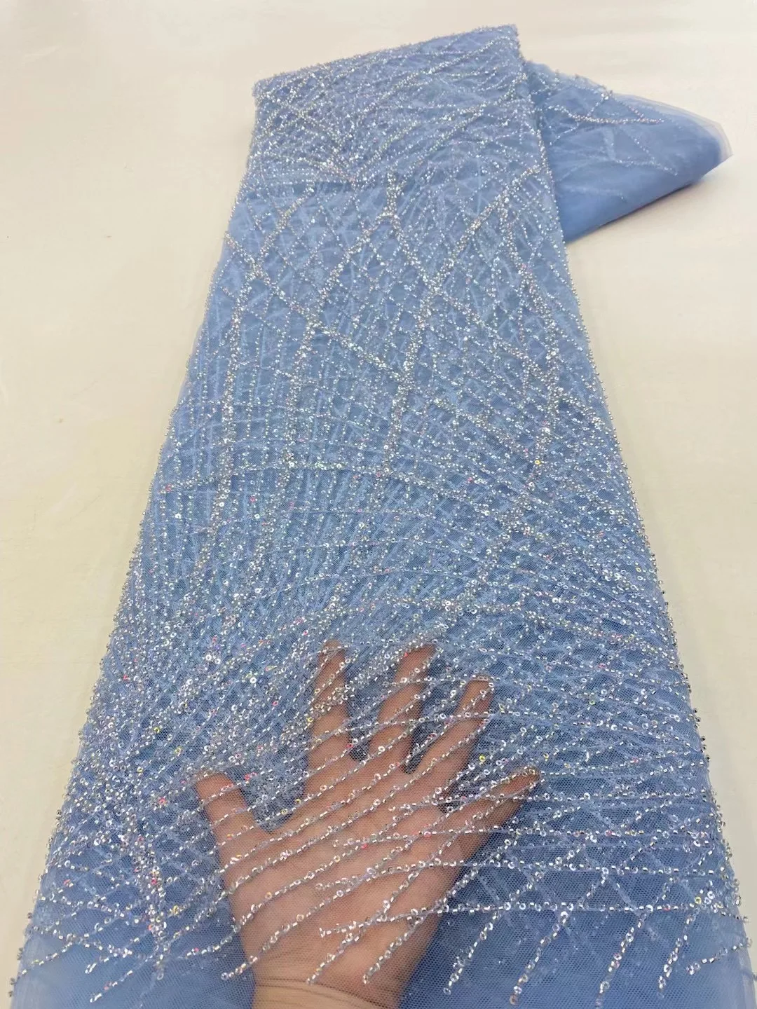 Черная Высококачественная вышивка нигерийские бусины кружевная ткань блестки