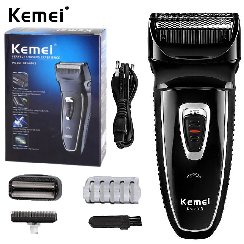 

KEMEI 2 Heads Electric Shaver Rechargeable Reciprocating Electronic Shaving Machine Rotary Hair Trimmer Face Care Razor KM-8013