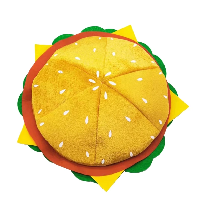 

Забавная шляпа в виде бургеров для взрослых, женская шляпа для косплея, женские кепки, карнавальный костюм