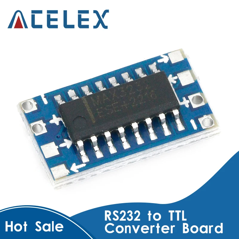 

1pcs/lot mini RS232 MAX3232 Levels to TTL level converter board serial converter board Dropshipping