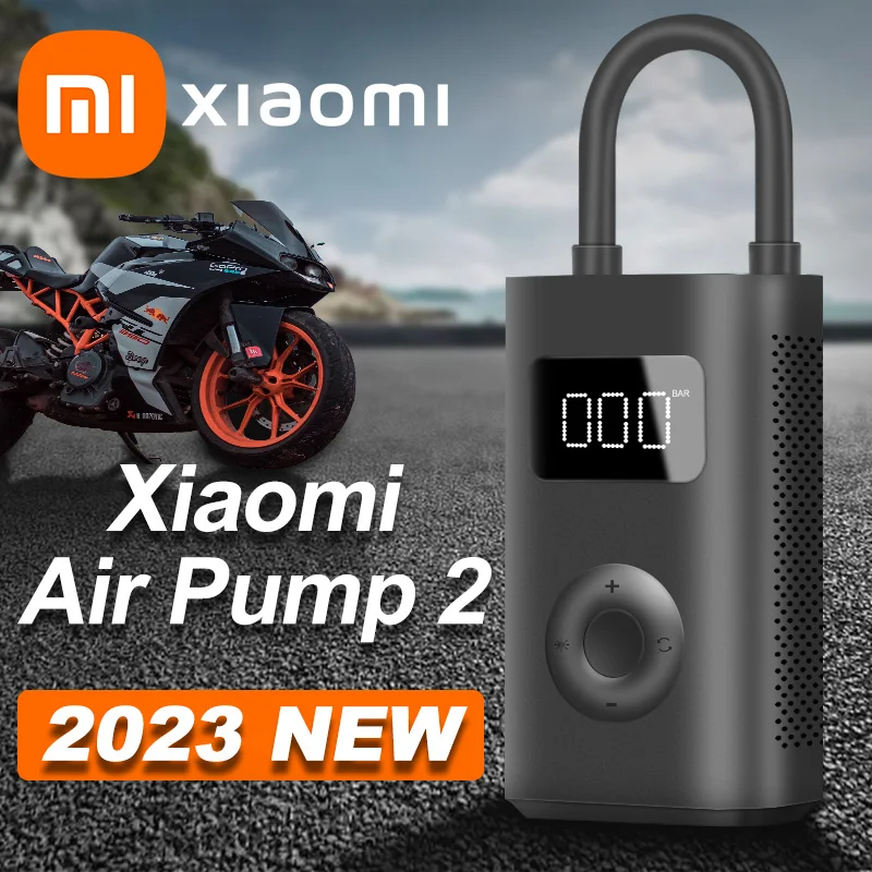 

XIAOMI Mijia Air Pump 2 Electric Air Compressor Treasure 150PSI Type-C LED Multitool Inflator For Automotive Car Motorcycle Bike