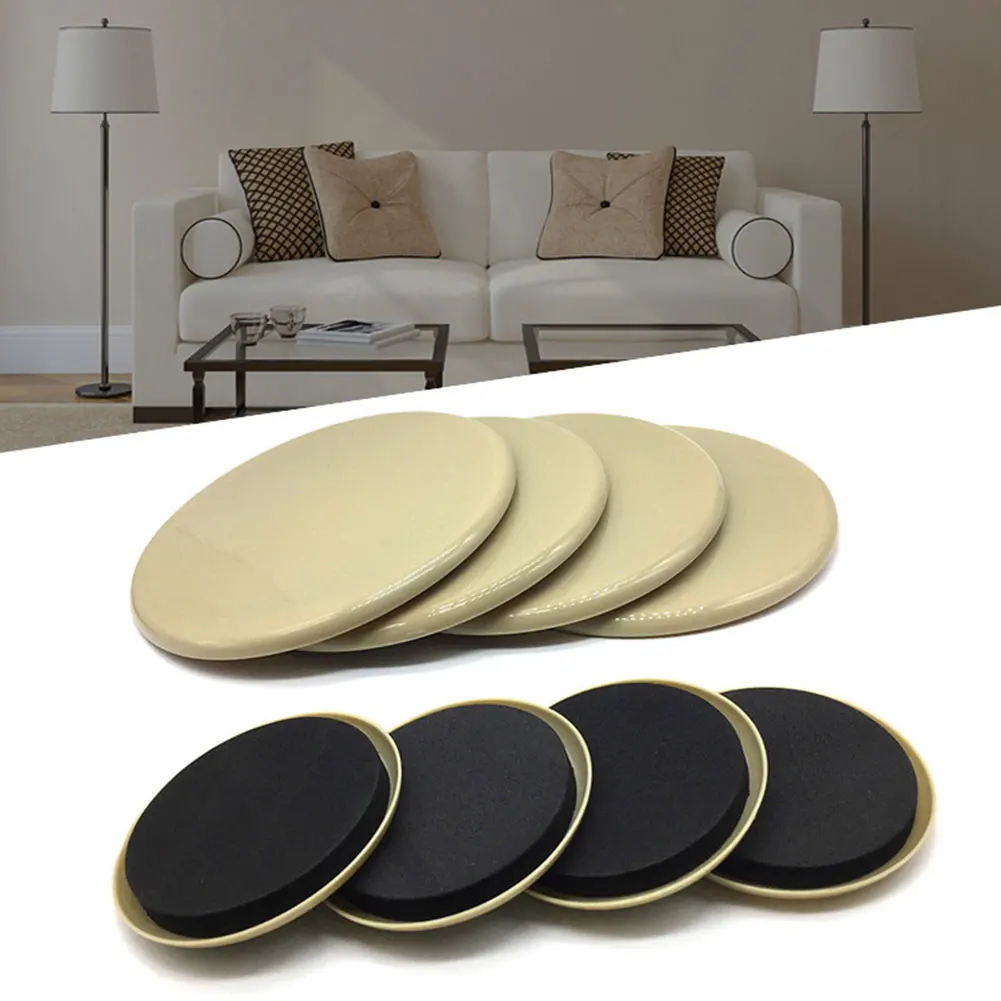 

8pcs Heavy Appliances Furniture Sliders Quickly Reusable Anti Scratch Protect Carpet Moving Pad Labor Saving Sofa Wear Resistant