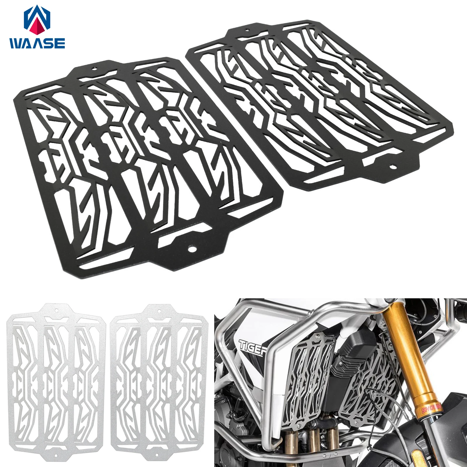 

waase For TRIUMPH Tiger 850 Sport 2020 2021 2022 Front Radiator Water Cooler Grille Protector Guard Protective Cover