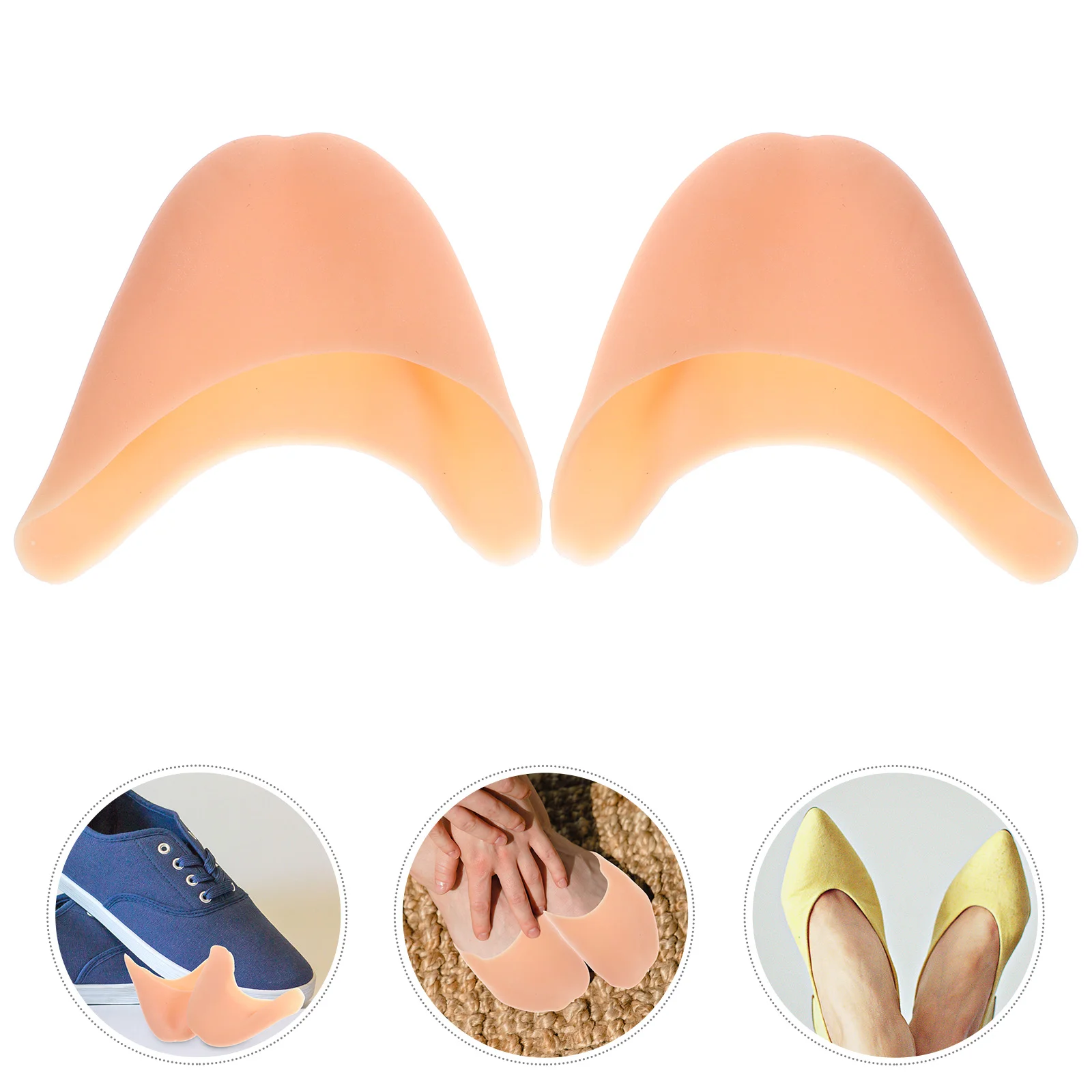 

A Pair of Silicon Ballet Shoes Toe Caps /Toe Pads /Protector Gel (Nude)