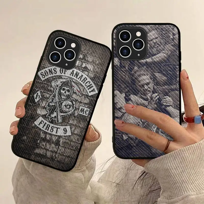 

Sons Of Anarchy USA TV Painted Phone Case Hard Leather Case for iPhone 11 12 13 Mini Pro Max 8 7 Plus SE 2020 X XR XS Coque