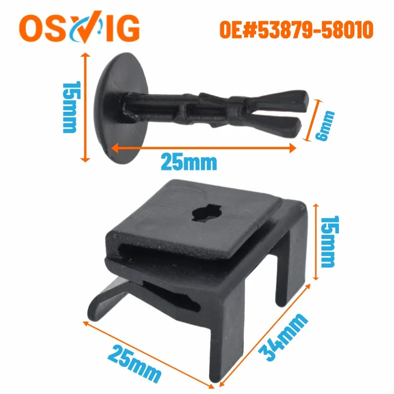 

10 шт. OE # 53879-58010 47749-58010 Для Toyota Lexus, защита бампера переднего крыла, фиксирующий зажим