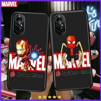 spiderman marvel clear phone case for huawei honor 20 10 9 8a 7 5t x pro lite 5g black etui coque hoesjes comic fash design