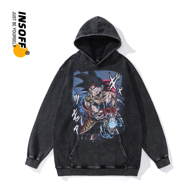 

Original Designer Japanese Anime Printed High Quality Cotton Washed Oversized Y2k 2023 Fashion Sweatshirt Streetwear Men Hoodies