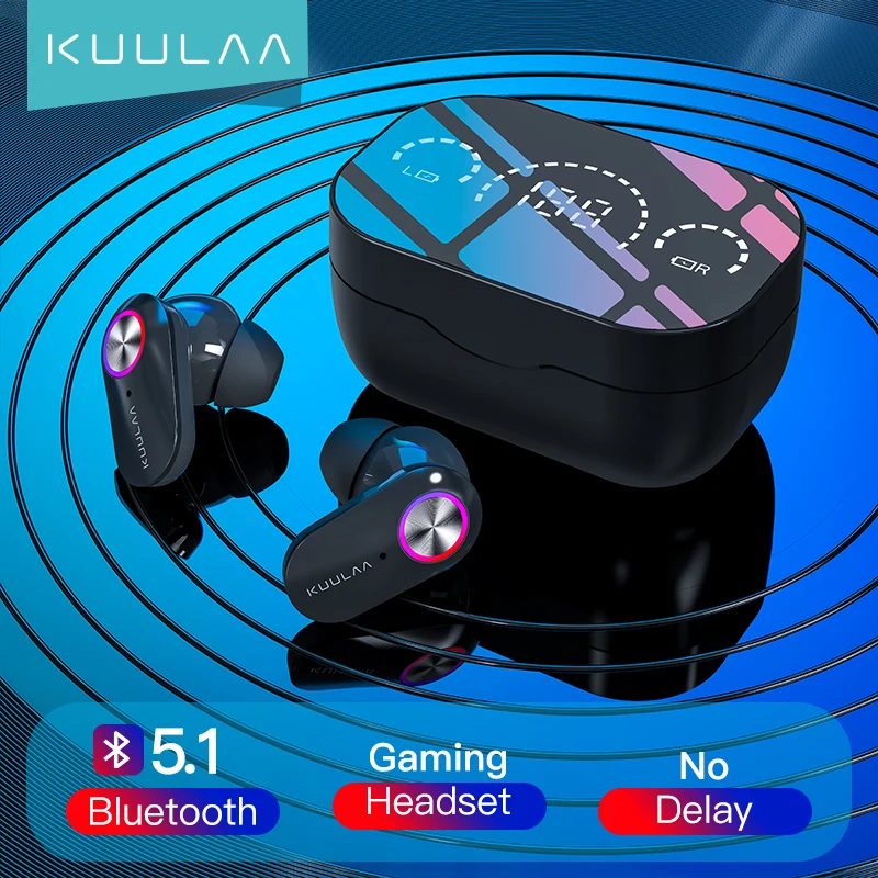 

KUULAA TWS Wireless Earphones Stereo 5.0 Bluetooth Headphones In-Ear Earbuds Handsfree Binaural Call Headset For Xiaomi