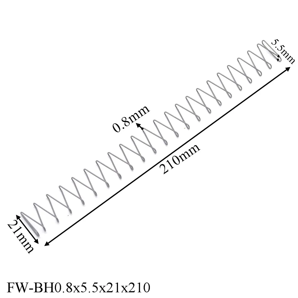 

FINEWE 0.8x5.5x21x210mm Flat Spring Manganese Steel Rectangle Compression Spring