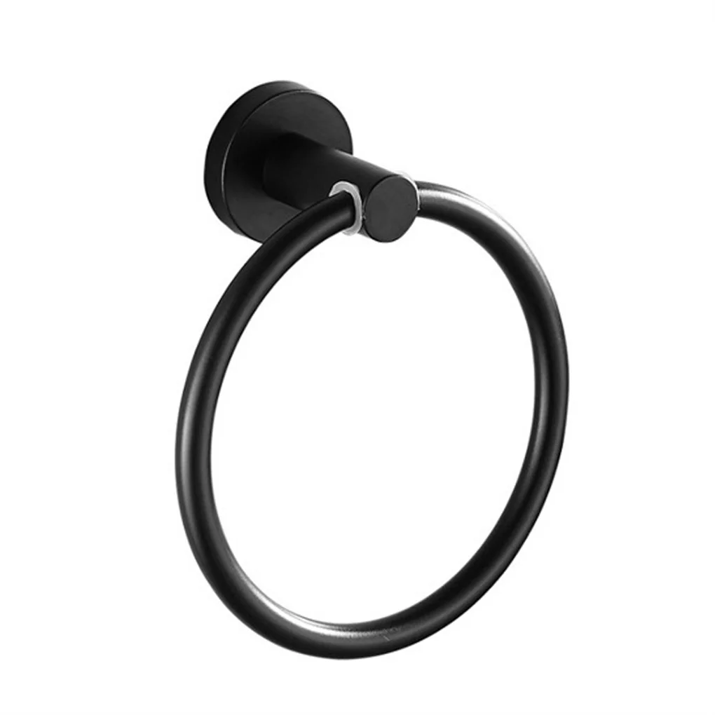 

1/2/3 Hand Towel Holder Stainless Steel Practical Hanging Rack Exquisite Towels Hangers for Indoor Use Hanger Stand Black