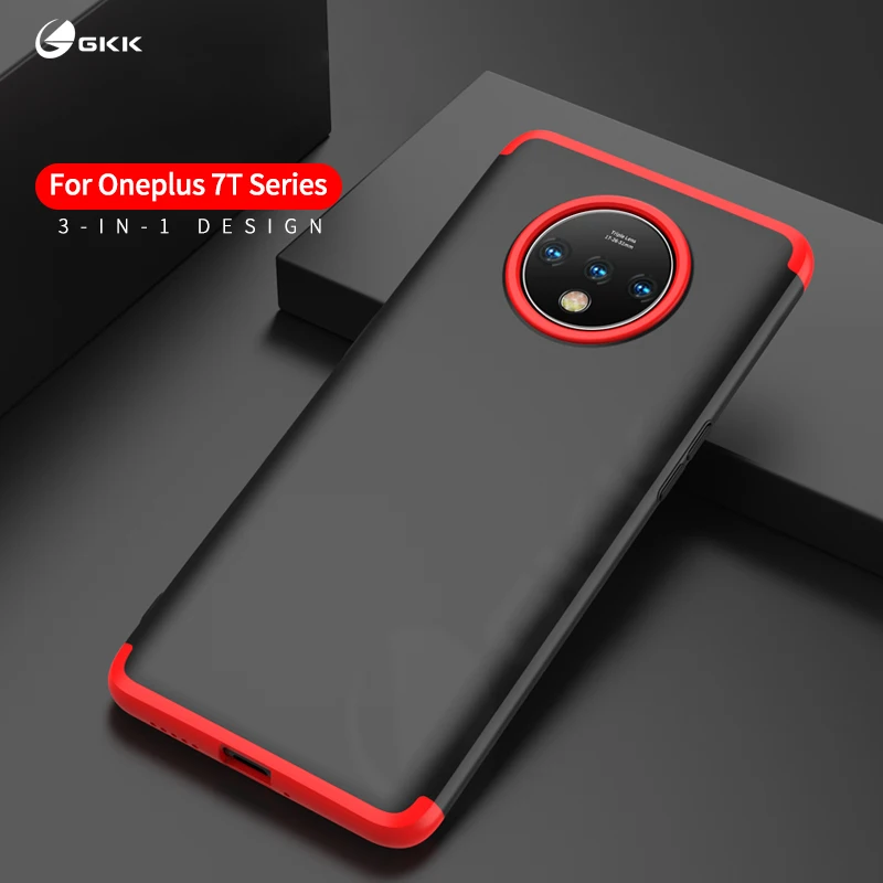 

GKK Оригинальный чехол для Oneplus 7T pro противоударный чехол с полной защитой Жесткий ПК 3 в 1 матовый чехол для Oneplus 7T pro Coque Fundas