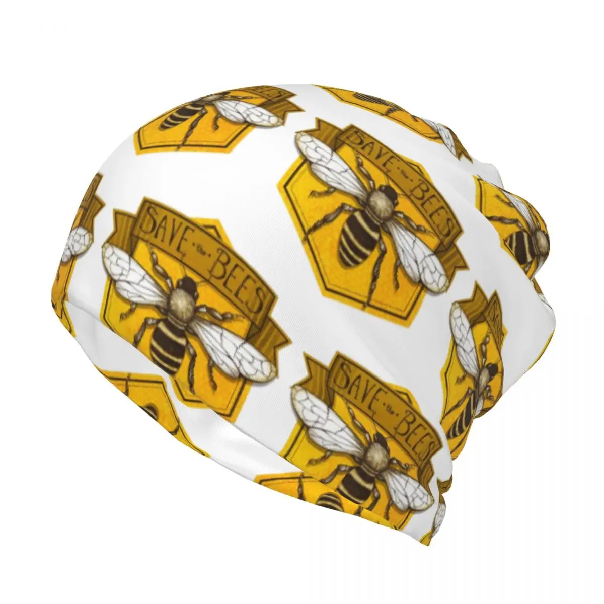 Фото Бандана с принтом Save The Bees, волшебный шарф, теплая повязка на голову, шапка-бини для мужчин и женщин, ветрозащитная, для взрослых №2