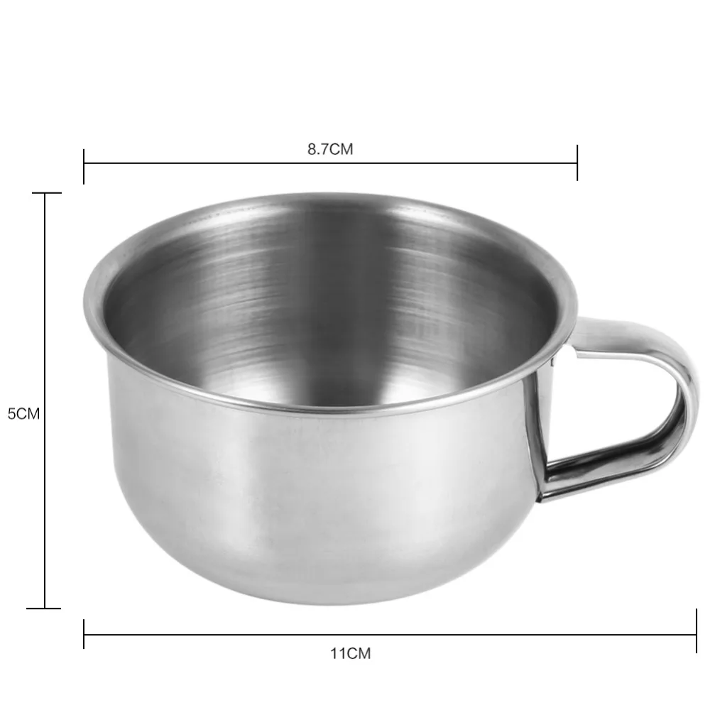 Миска для мыла из нержавеющей стали с ручкой бритья |