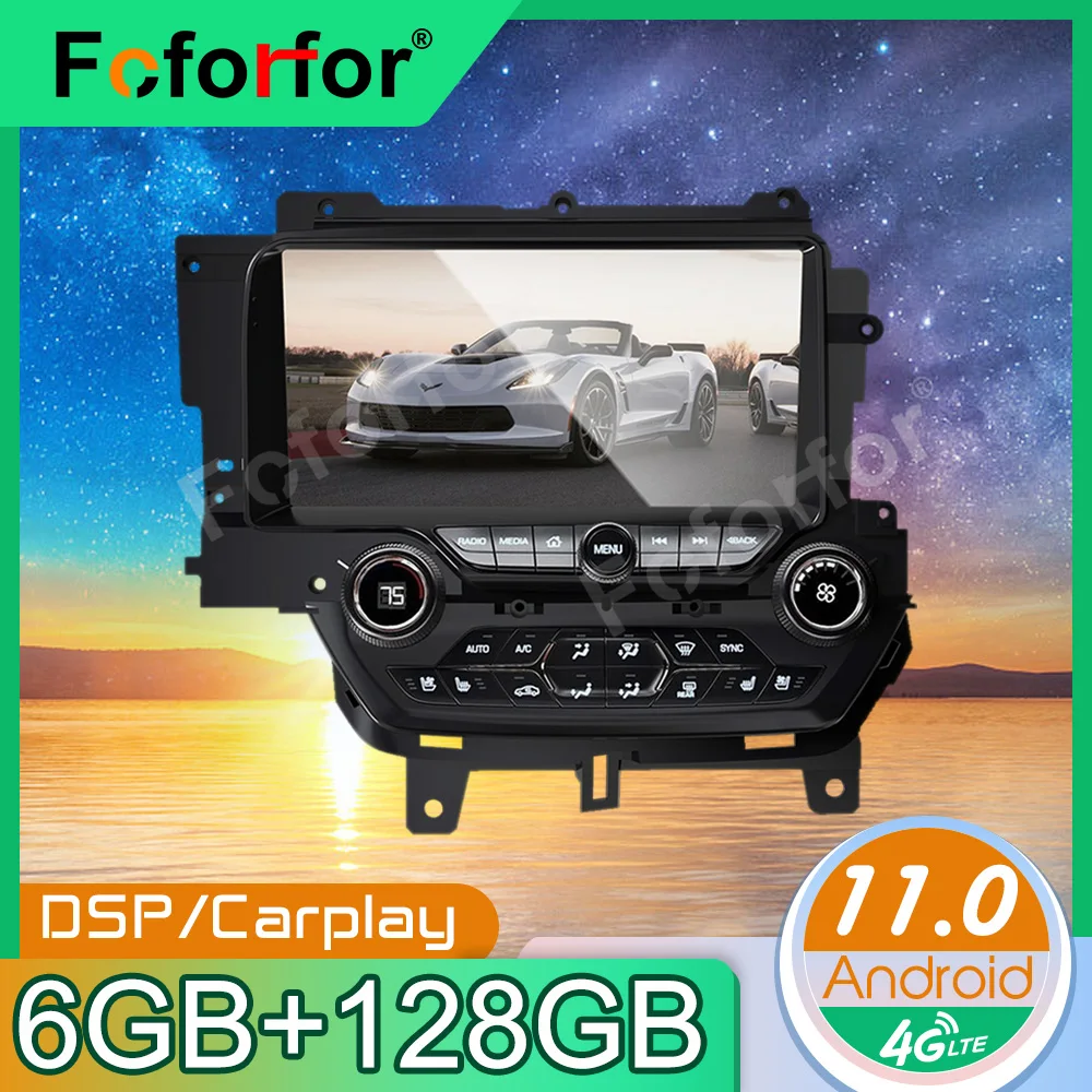 Купи Android 11 128G For Chevrolet Corvette C7 Car Multimedia Player GPS Navigation Head Unit Auto Radio Stereo Tape Recorder Carplay за 41,957 рублей в магазине AliExpress