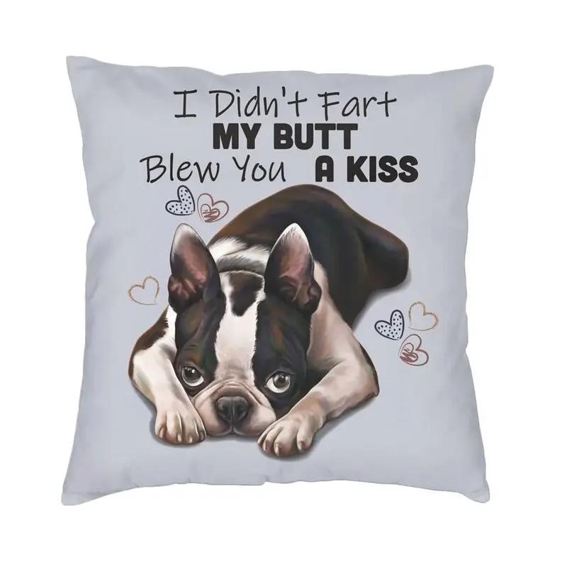 

Чехол для подушки Boston Terrier 45x45 см, домашний декоративный Модный чехол для подушки с узором собаки, квадратная подушка