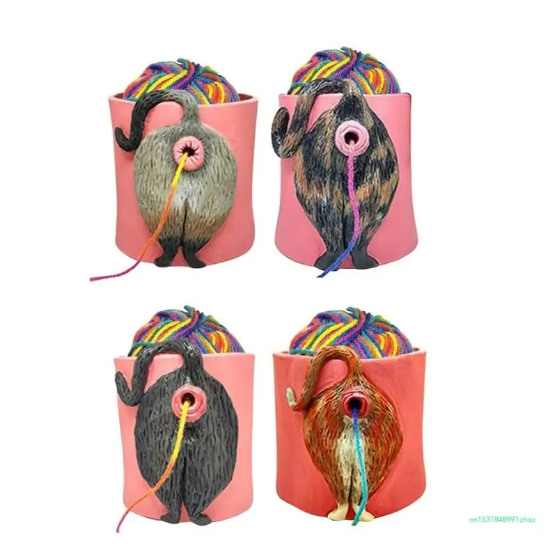 

Kitties Hindquarters Dispenser Novelty Figurine in Resin Material