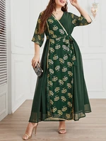 toleen women plus size large maxi dresses 2022 summer luxury chic elegant long muslim turkey evening party wedding robe clothing