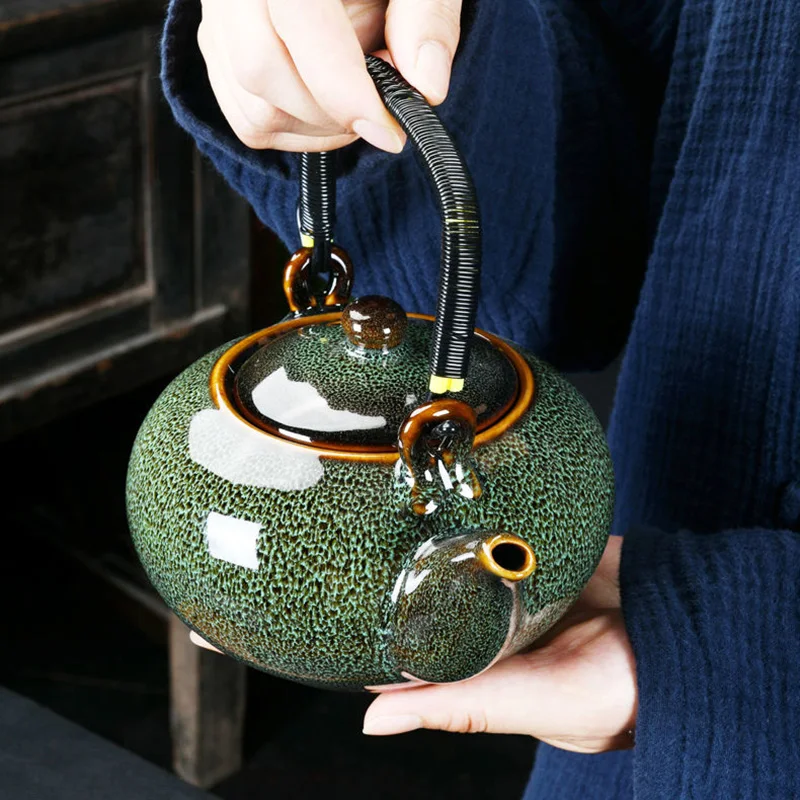 

Large Capacity teapot 700ml Ceramics coffee pot with beam pot tea set small teapot tea pot set mushroom