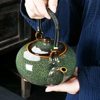 large capacity teapot 700ml ceramics coffee pot with beam pot tea set small teapot tea pot set mushroom