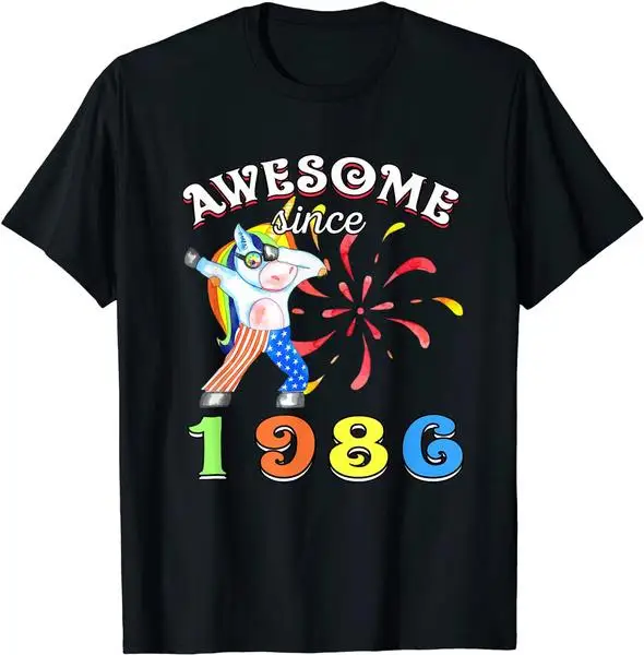 

Unicorn Dabbing Awesome Since 1986 34rd yrs Birthday Gifts