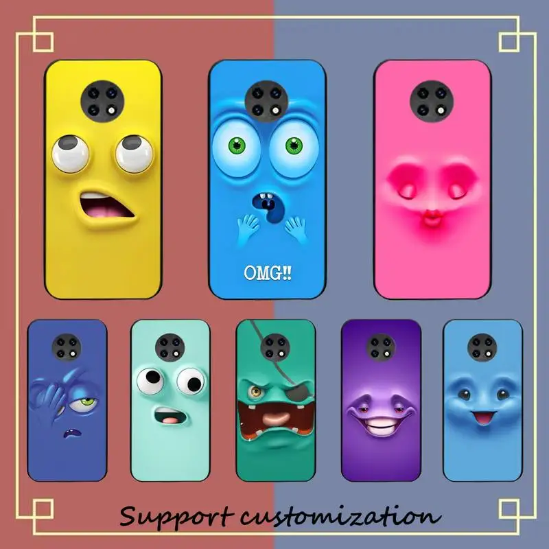 

RuiCaiCa Funny Face Phone Case For Xiaomi Redmi Note 8A 7 5 Note 8pro 8T 9Pro TPU Coque for note 6pro Funda Capa