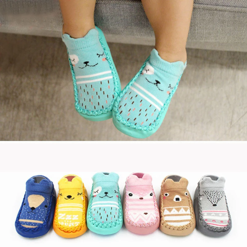 

Baby Socks Shoes Infant Cartoon Cute Boy Kids Anti-slip Sock Soft Soled Child Floor Socken Toddler Girls First Walkers 0-30Month