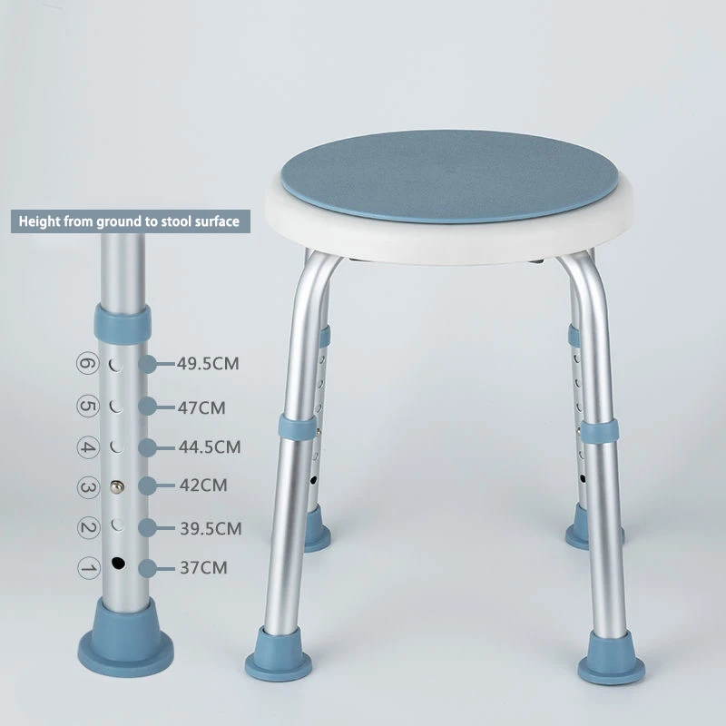 rotatable stool non slip bath chair 6 gears height adjustable pregnant woman elderly bath tub shower chair seat safe bathroom free global shipping