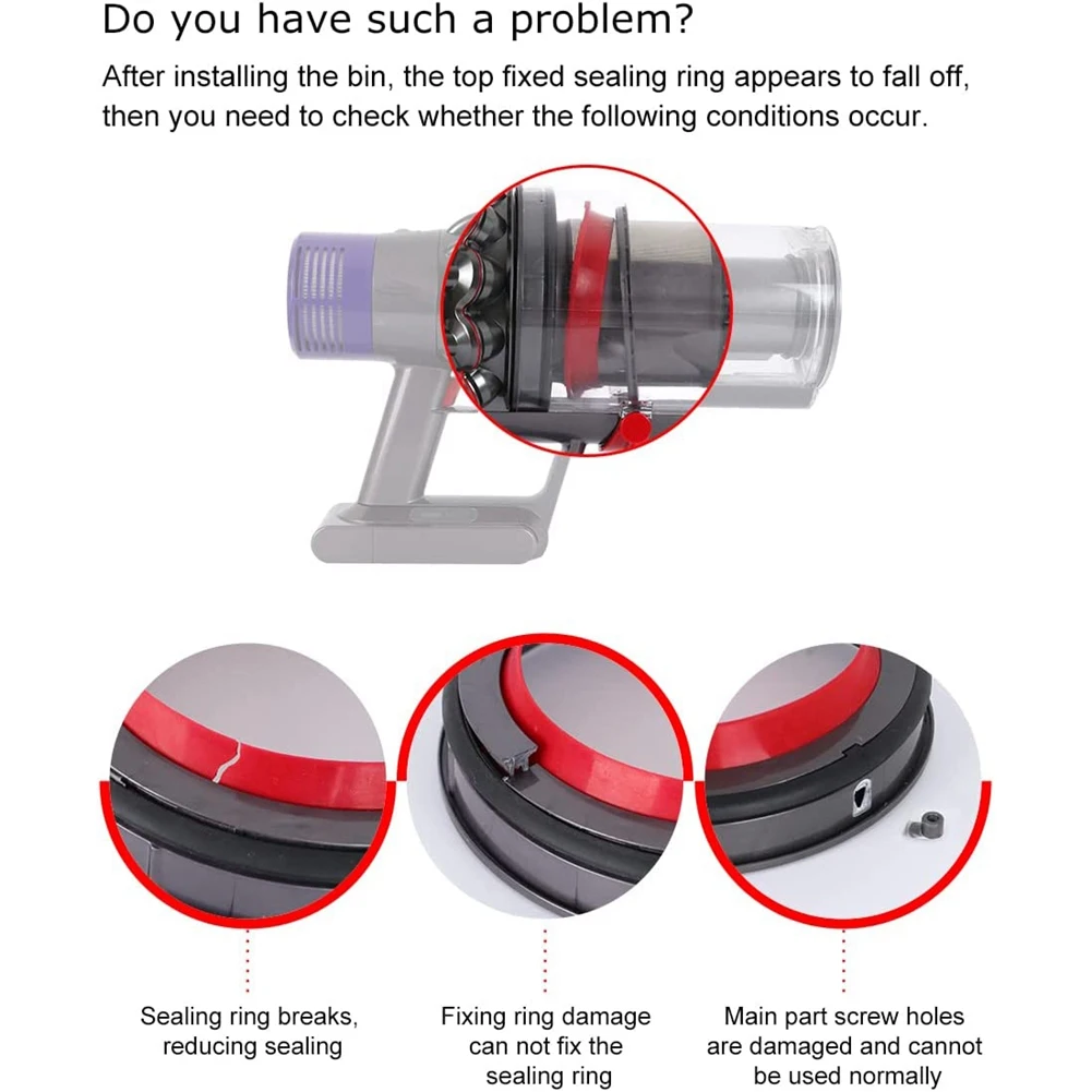 Для пылесоса Dyson V10 SV12-пылесборника с фиксированным уплотнительным кольцом